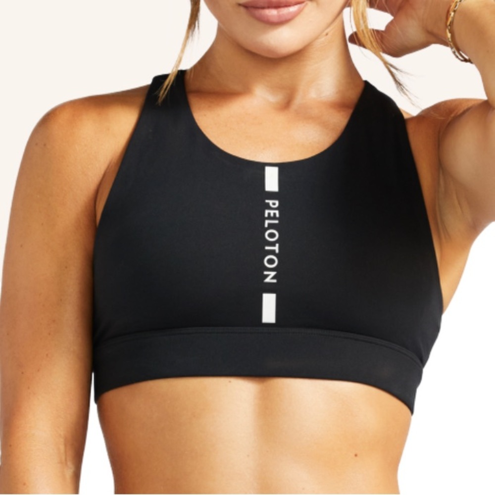 Peloton Here Now High black neck bra